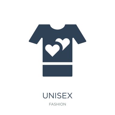 Unisex simge vektör dolu beyaz arka planda, unisex moda simgeler moda koleksiyonu