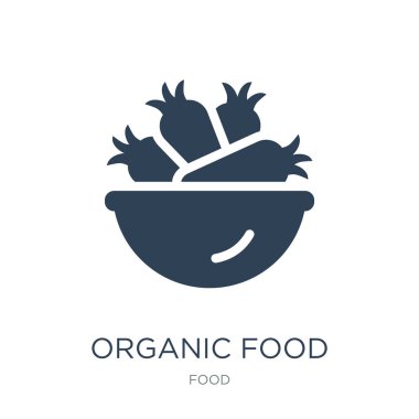 Organik gıda simge vektör beyaz arka plan üzerinde organik gıda trendy simgeler gıda koleksiyonundan dolu.