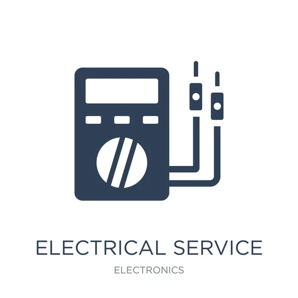 Usługi Elektryczne Wektor Ikona Białym Tle Elektryczne Usługi Modny Wypełnione — Wektor stockowy