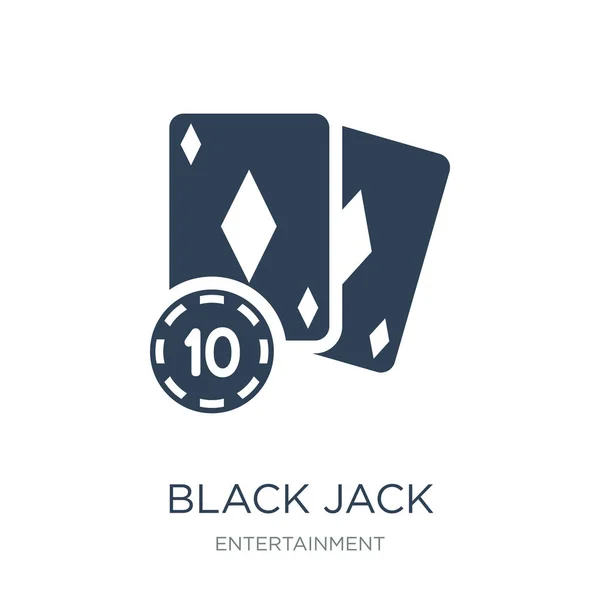 Black Jack Εικονίδιο Διάνυσμα Άσπρο Φόντο Μοδάτο Μαύρο Jack Γεμάτο — Διανυσματικό Αρχείο