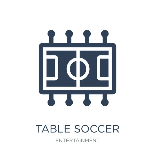 桌足球图标向量在白色背景 桌足球新潮填装的图标从娱乐收藏 — 图库矢量图片