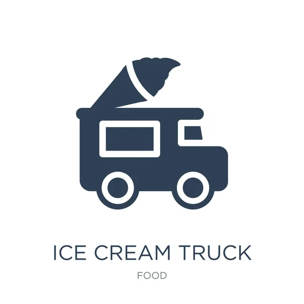 Eis Truck Symbol Vektor Auf Weißem Hintergrund Eis Truck Trendy — Stockvektor