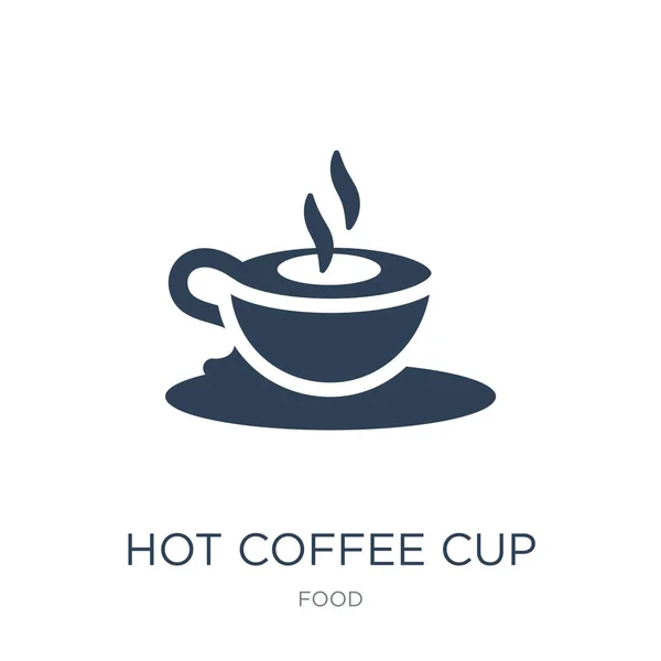 Hot Coffee Cup Icon Vector White Background Hot Coffee Cup — Stock Vector