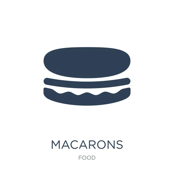 Macarons Vector Icono Sobre Fondo Blanco Macarons Iconos Llenos Moda — Vector de stock