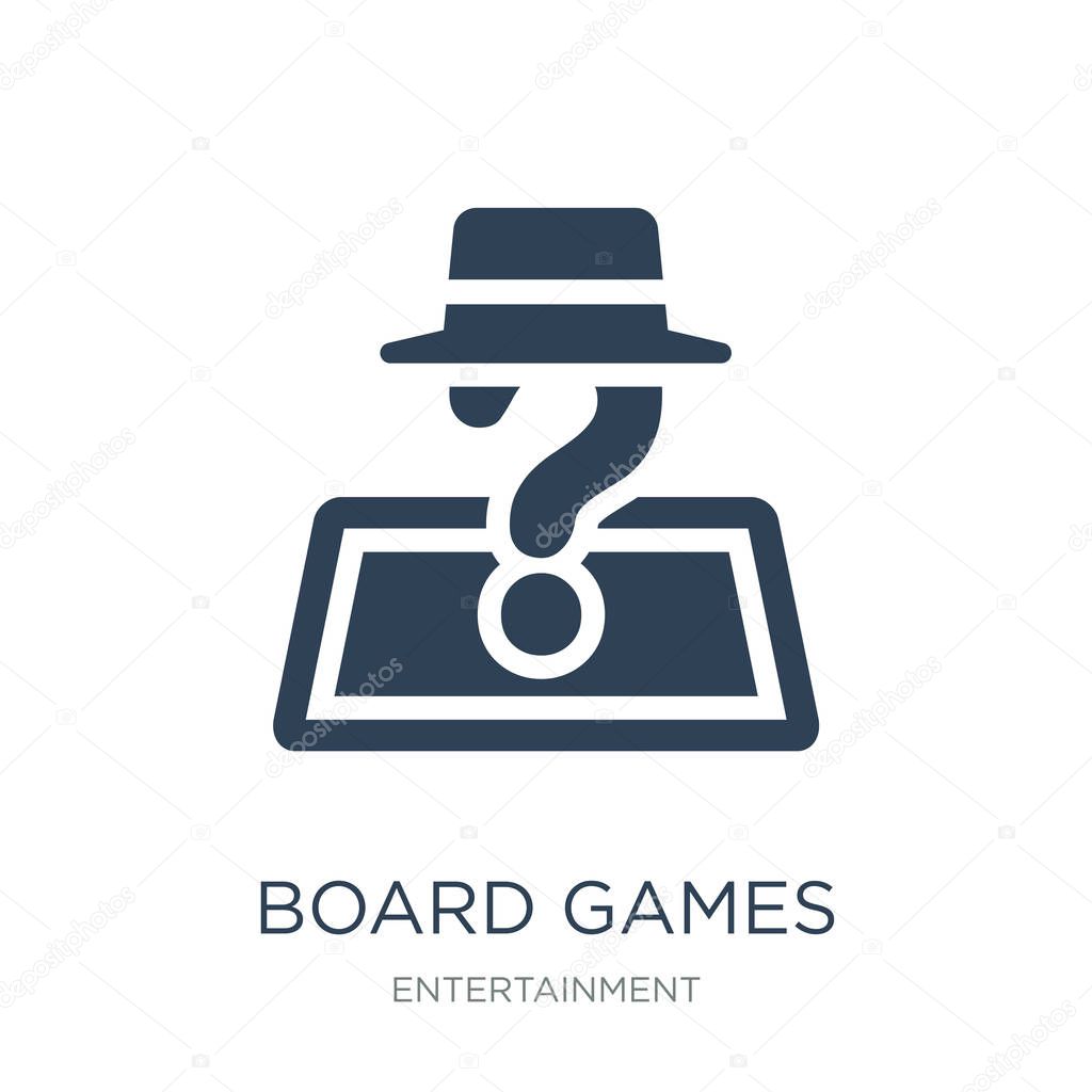 board games with roles icon vector on white background, board games with roles trendy filled icons from Entertainment collection