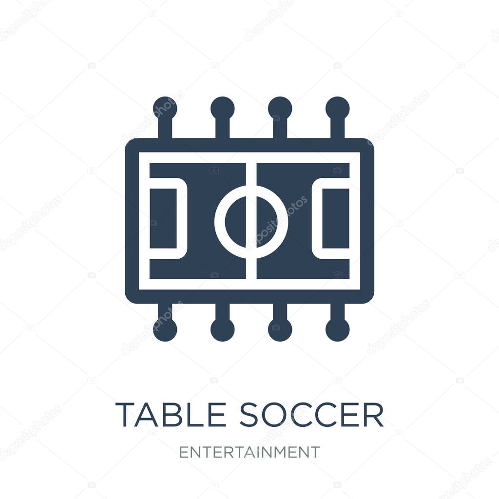 Table soccer icon vector on white background, table soccer trendy filled icons from Entertainment collection