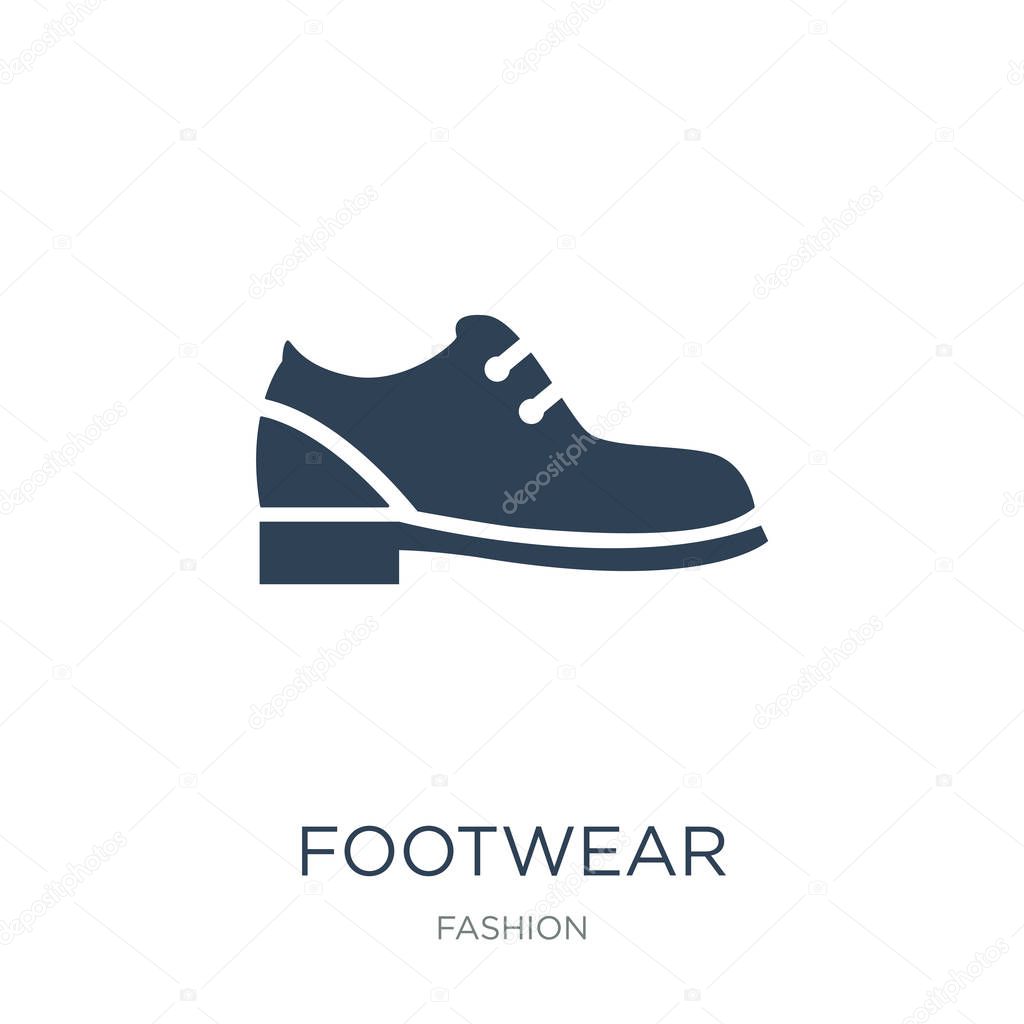 Footwear icon vector on white background, footwear trendy filled icons from Fashion collection