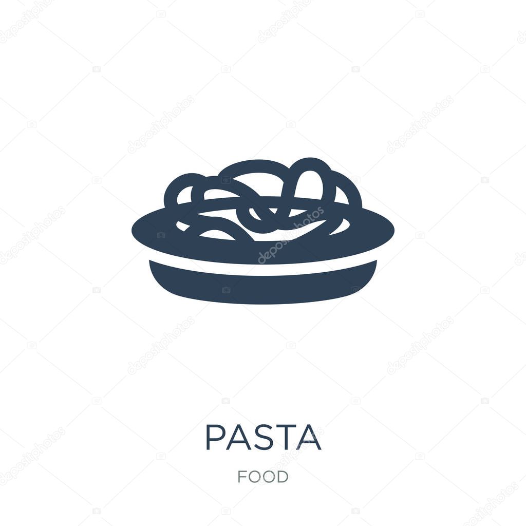 pasta icon vector on white background, pasta trendy filled icons from Food collection