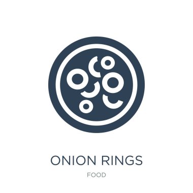 soğan halkaları simge vektör beyaz arka plan üzerinde gıda koleksiyonundan trendy dolu simgeler soğan halkaları