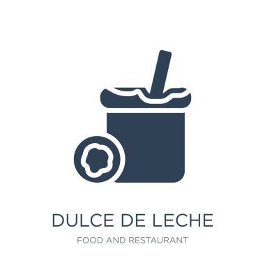 Dulce de leche simge vektör beyaz arka plan üzerinde dulce de leche trendy Icons Collection: gıda ve restoran dolu.