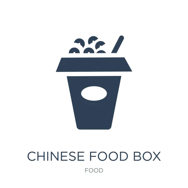 Chinesische Lebensmittel Box Symbol Vektor Auf Weißem Hintergrund Chinesische Lebensmittel — Stockvektor