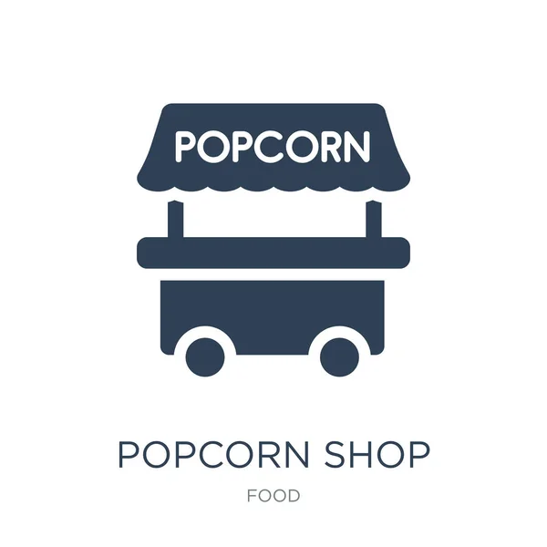 Popcorn Shop Icon Vektor Auf Weißem Hintergrund Popcorn Shop Trendy — Stockvektor