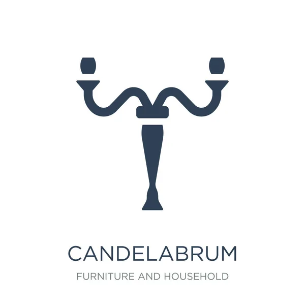 Candelabrum Icon Vector White Background Candelabrum Trendy Filled Icons Furniture — Stock Vector