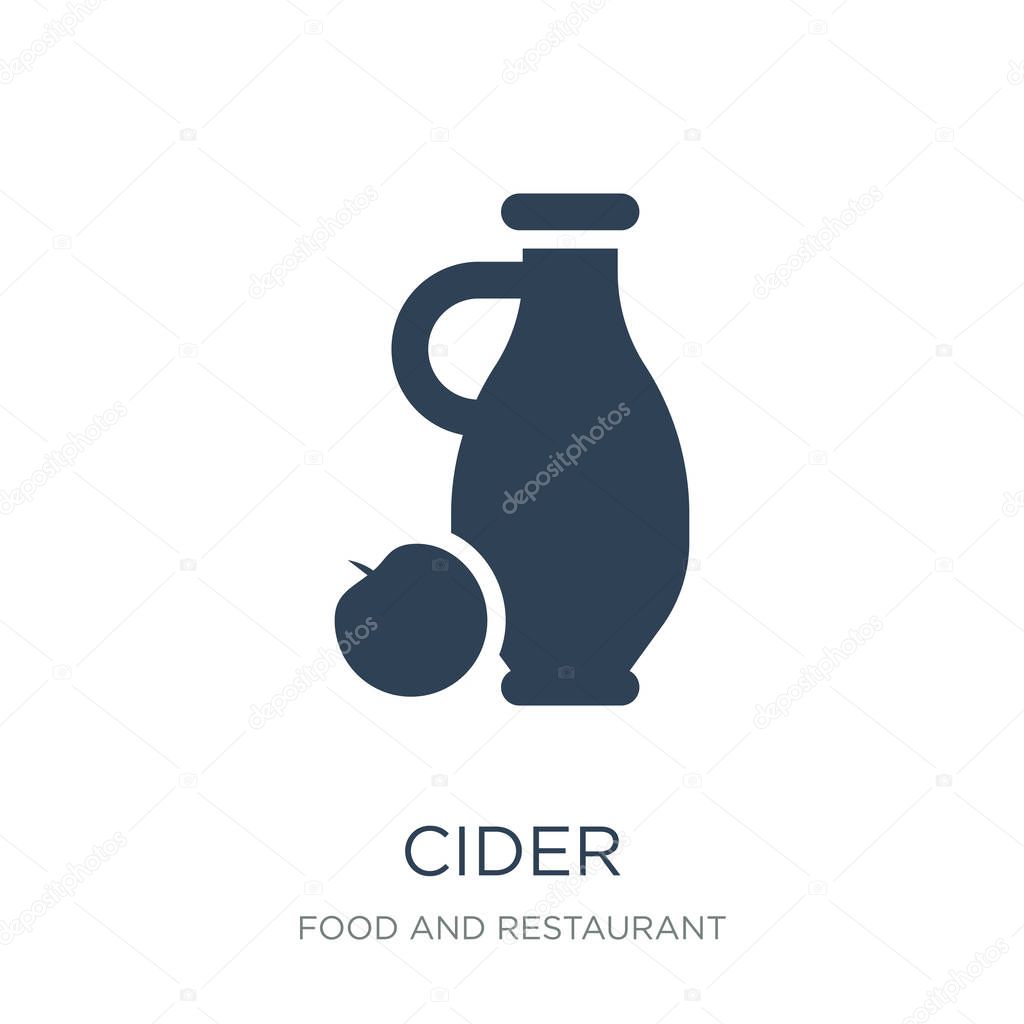 cider icon vector on white background, cider trendy filled icons from Food and restaurant collection