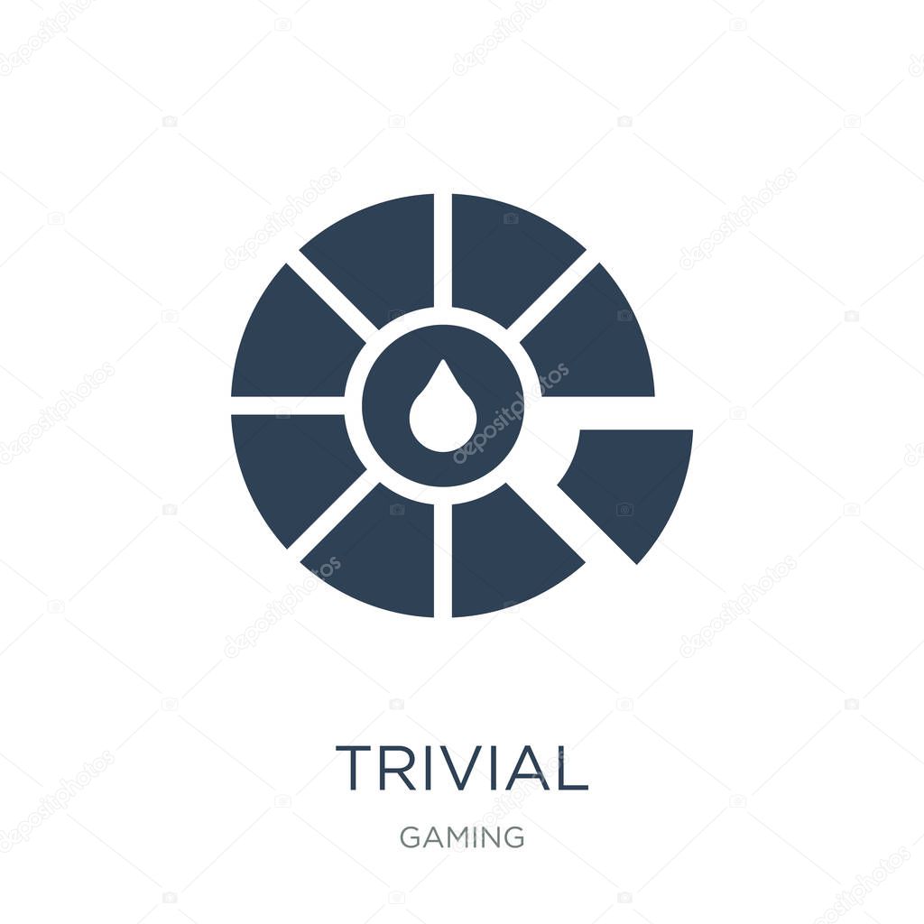 trivial icon vector on white background, trivial trendy filled icons from Gaming collection