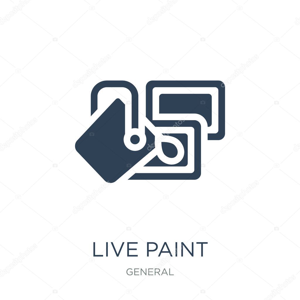 Live paint icon vector on white background, live paint trendy filled icons from General collection