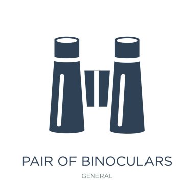 Dürbün simge vektör beyaz arka planda, genel koleksiyon dürbün trendy dolu simgeleri çift çifti