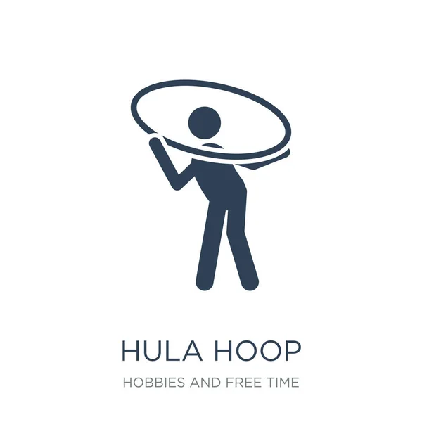 Hula Hoop Wektor Ikona Białym Tle Hula Hoop Modny Wypełnione — Wektor stockowy