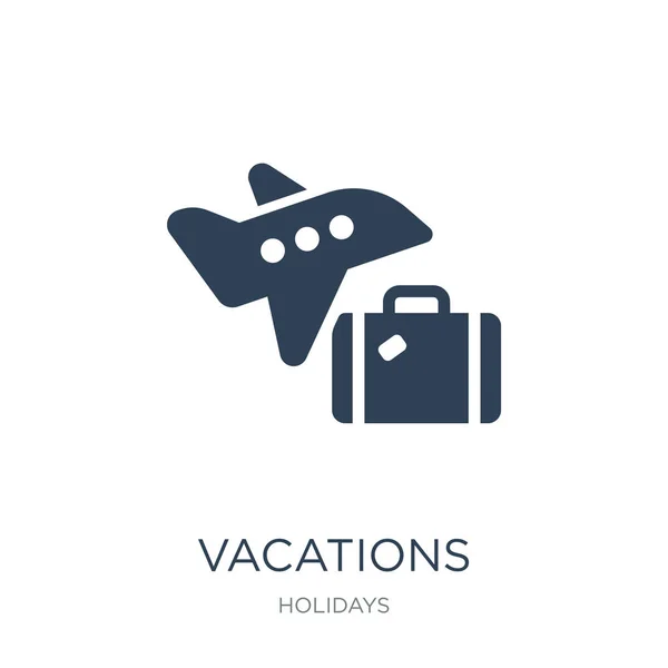 vacations icon vector on white background, vacations trendy filled icons from Holidays collection