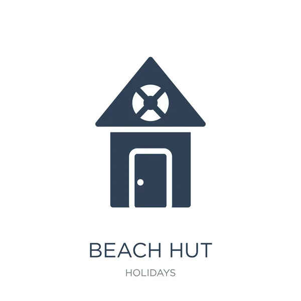 Plaża Hut Wektor Ikona Białym Tle Plaża Hut Modny Wypełnione — Wektor stockowy