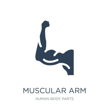 kas kol simge vektör beyaz arka plan üzerinde kas kol trendy insan vücudu parçaları toplama simgeler dolu.