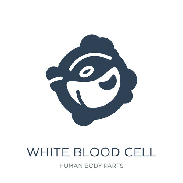 white blood cell icon vector on white background, white blood cell trendy filled icons from Human body parts collection
