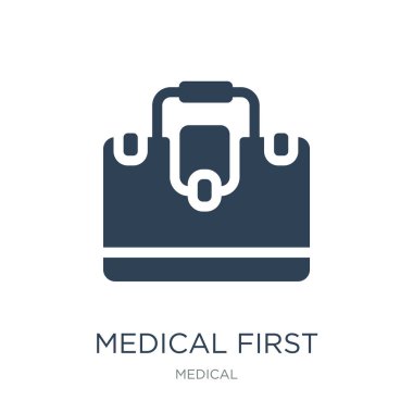 Tıbbi ilk yardım kiti simge vektör beyaz arka plan üzerinde tıbbi ilk yardım kiti trendy simgeler tıbbi koleksiyonundan dolu.