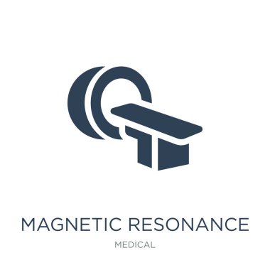 manyetik rezonans simge vektör beyaz arka plan üzerinde manyetik rezonans trendy simgeler tıbbi koleksiyonundan dolu.