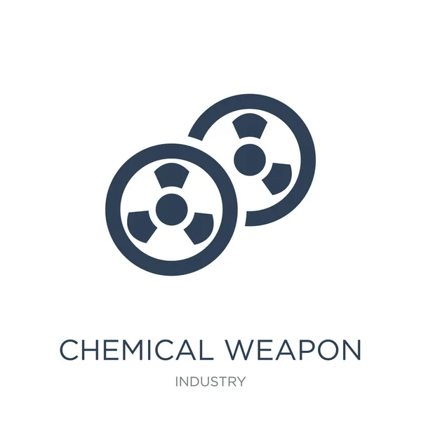 Broń Chemiczna Wektor Ikona Białym Tle Broni Chemicznej Modny Wypełnione — Wektor stockowy