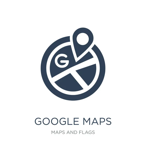 Google Maps Vector Icono Sobre Fondo Blanco Google Maps Iconos — Vector de stock