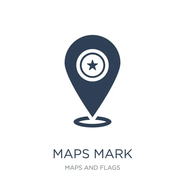 Karten Markieren Icon Vektor Auf Weißem Hintergrund Karten Markieren Trendy — Stockvektor