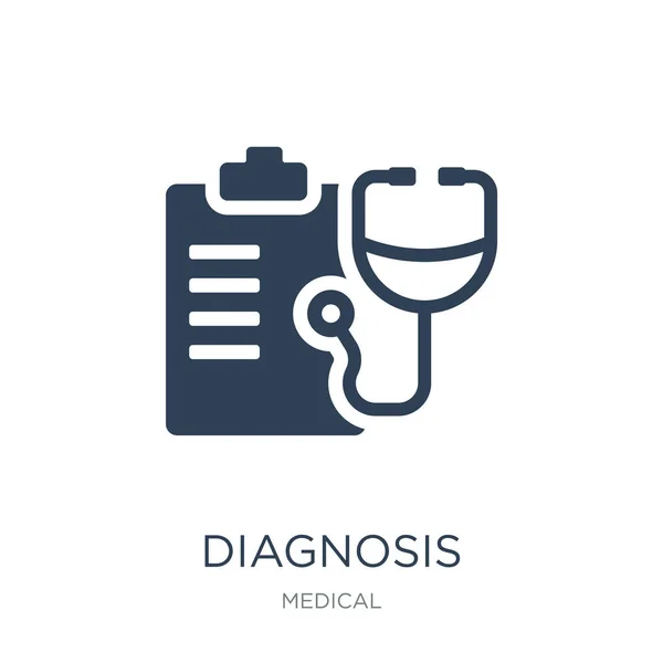 Diagnosis Icon Vector White Background Diagnosis Trendy Filled Icons Medical — Stock Vector