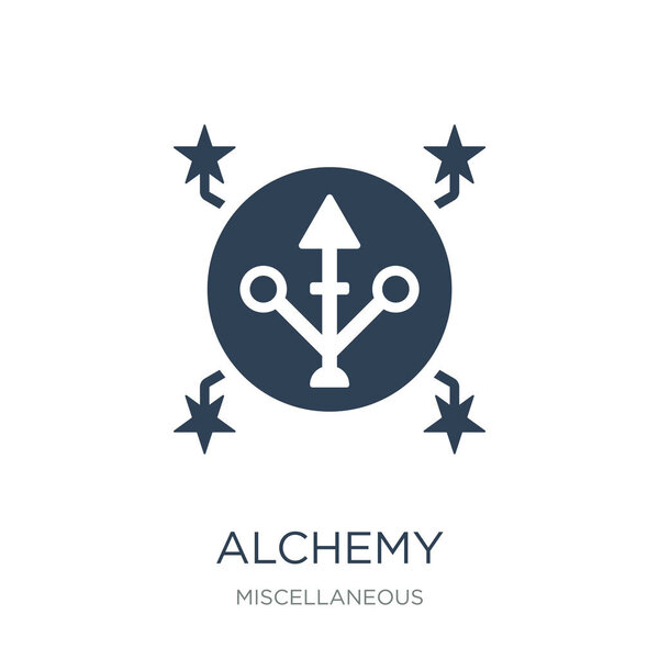 alchemy icon vector on white background, alchemy trendy filled icons from Miscellaneous collection