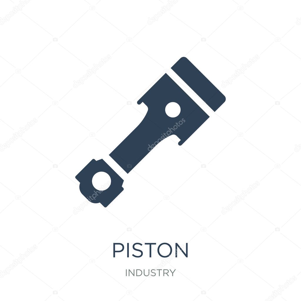 piston icon vector on white background, piston trendy filled icons from Industry collection