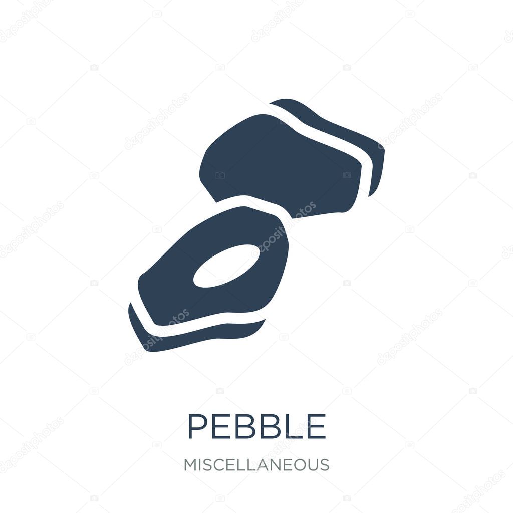 pebble icon vector on white background, pebble trendy filled icons from Miscellaneous collection