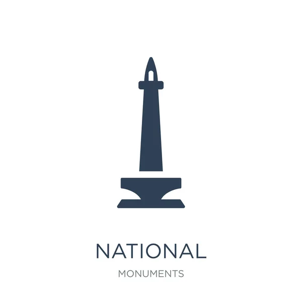 Monumen Nasional Ikon Vektor Pada Latar Belakang Putih Monumen Nasional - Stok Vektor
