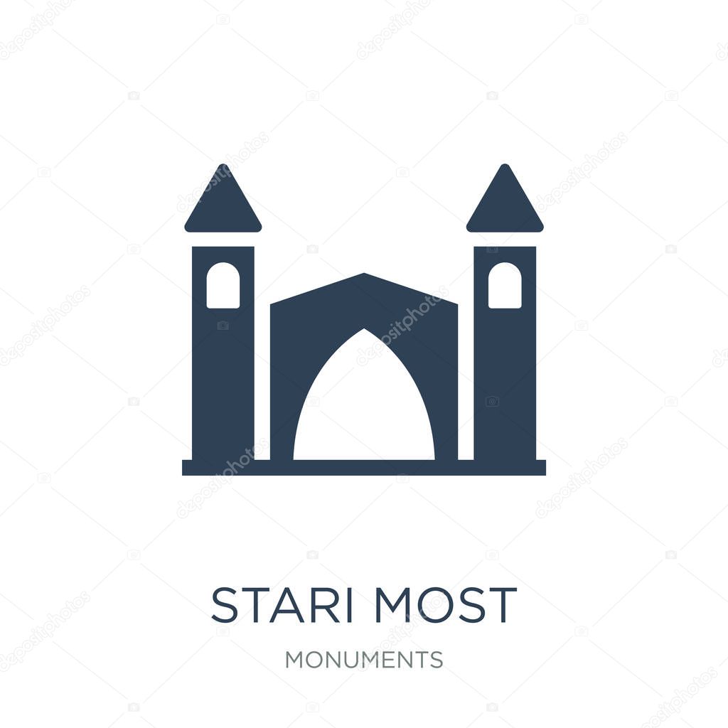 stari most icon vector on white background, stari most trendy filled icons from Monuments collection