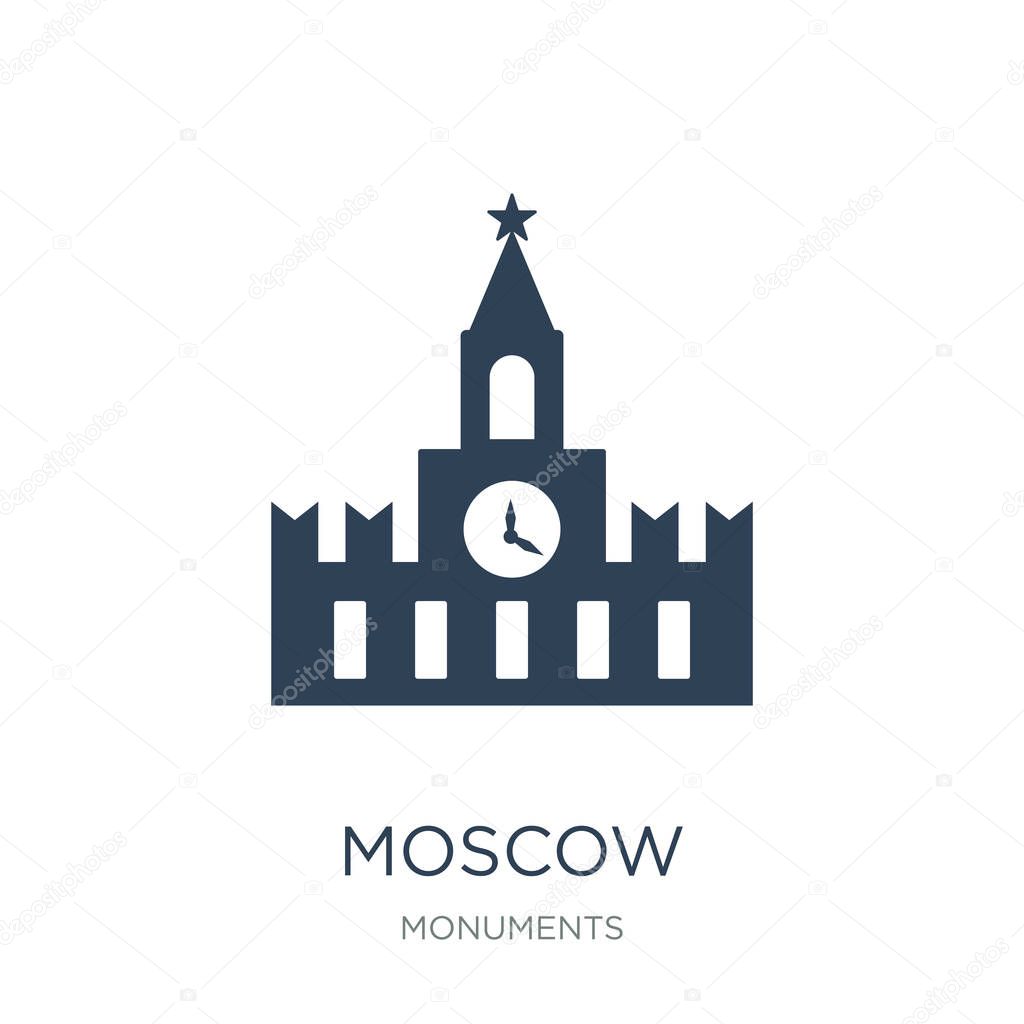 Moscow icon vector on white background, moscow trendy filled icons from Monuments collection