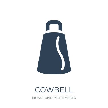 cowbell icon vector on white background, cowbell trendy filled icons from Music and multimedia collection clipart
