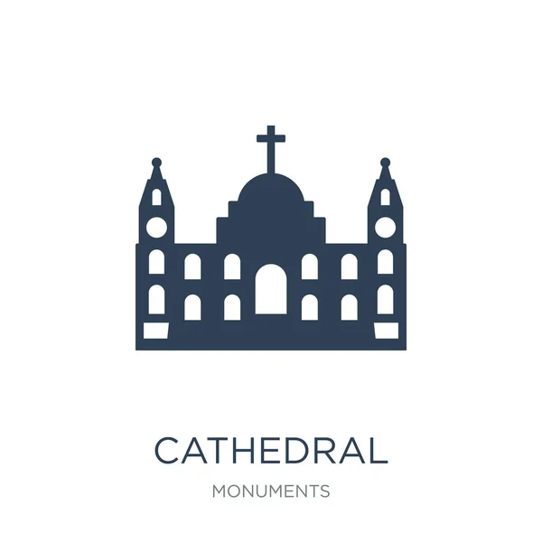 Cathedral Icon Vector White Background Cathedral Trendy Filled Icons Monuments — Stock Vector