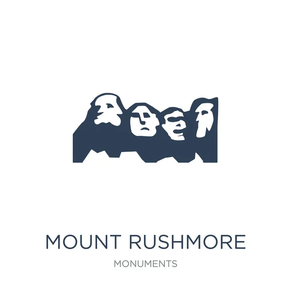 Mount Rushmore Ikonen Vektor Vit Bakgrund Mount Rushmore Trendiga Fylld — Stock vektor