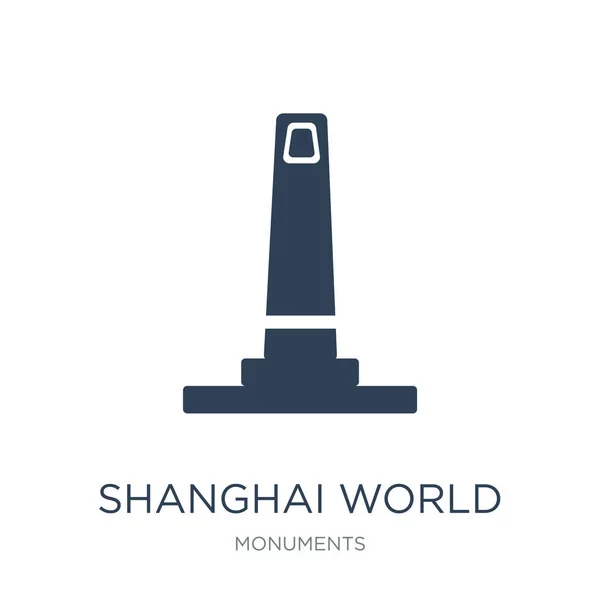 Shanghai World Financial Center Icon Vector White Background Shanghai World — Stock Vector