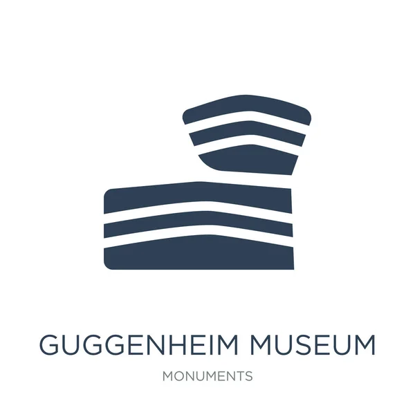 Εικονίδιο Μουσείο Guggenheim Διάνυσμα Άσπρο Φόντο Μοντέρνο Μουσείο Guggenheim Γεμάτο — Διανυσματικό Αρχείο
