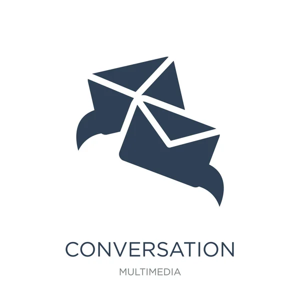 Conversation Bulles Parole Icône Vecteur Sur Fond Blanc Conversation Bulles — Image vectorielle