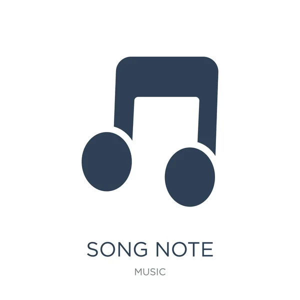 Τραγούδι Σημείωση Εικονίδιο Διάνυσμα Άσπρο Φόντο Σημείωση Μοντέρνο Τραγούδι Γεμάτο — Διανυσματικό Αρχείο