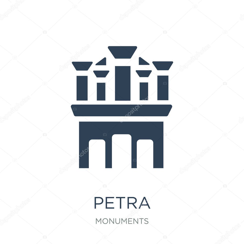 Petra icon vector on white background, petra trendy filled icons from Monuments collection