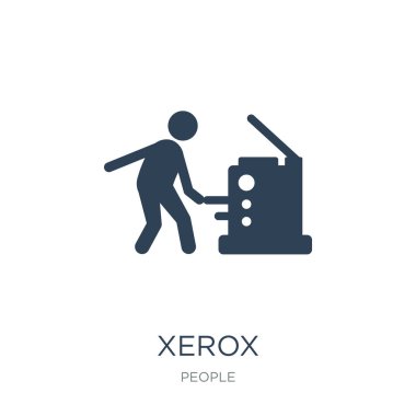 Beyaz arka plan üzerinde simge vektör xerox, trendy dolu simgeler insanlar koleksiyonundan xerox