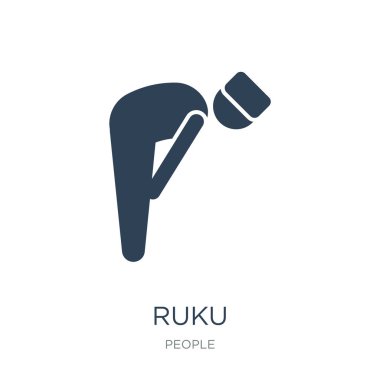 Rüku simge vektör beyaz zemin üzerine, rüku trendy simgeler insanlar koleksiyonundan dolu.