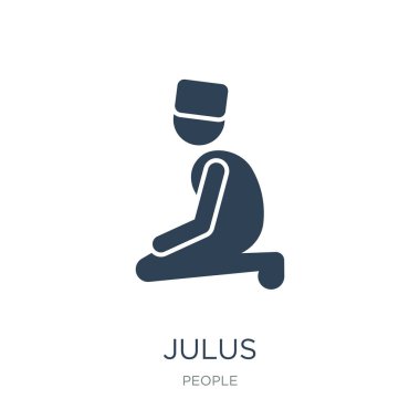 Julus simge vektör beyaz arka plan üzerinde julus trendy simgeler insanlar koleksiyonundan dolu.