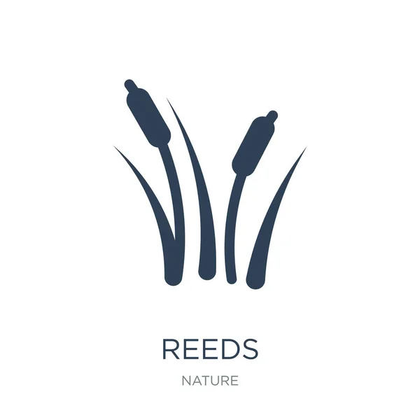 Reeds Icon Vector White Background Reeds Trendy Filled Icons Nature — Stock Vector